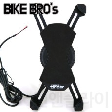 [바이크브로스] BIKE BRO's 오토바이 휴대폰 거치대 USB 1구