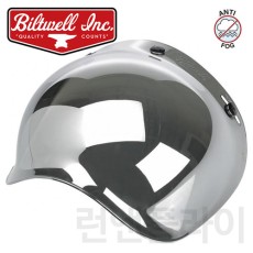 [빌트웰] BILTWELL 헬멧 3스냅 버블 쉴드 크롬 미러 안티포그 BUBBLE SHIELD CHROME MIRROR ANTI FOG