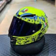 [AGV][중고] 피스타 지피 알알 한정판 로시 미사노2 2021 PISTA GP RR ROSSI MISANO2 2021(핀락부착)+미러 블루 쉴드+클리어 쉴드